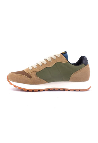 SUN68 Jaki Bicolor Sneaker Uomo Militare Scuro Beige Z43114 - Sandrini Calzature e Abbigliamento