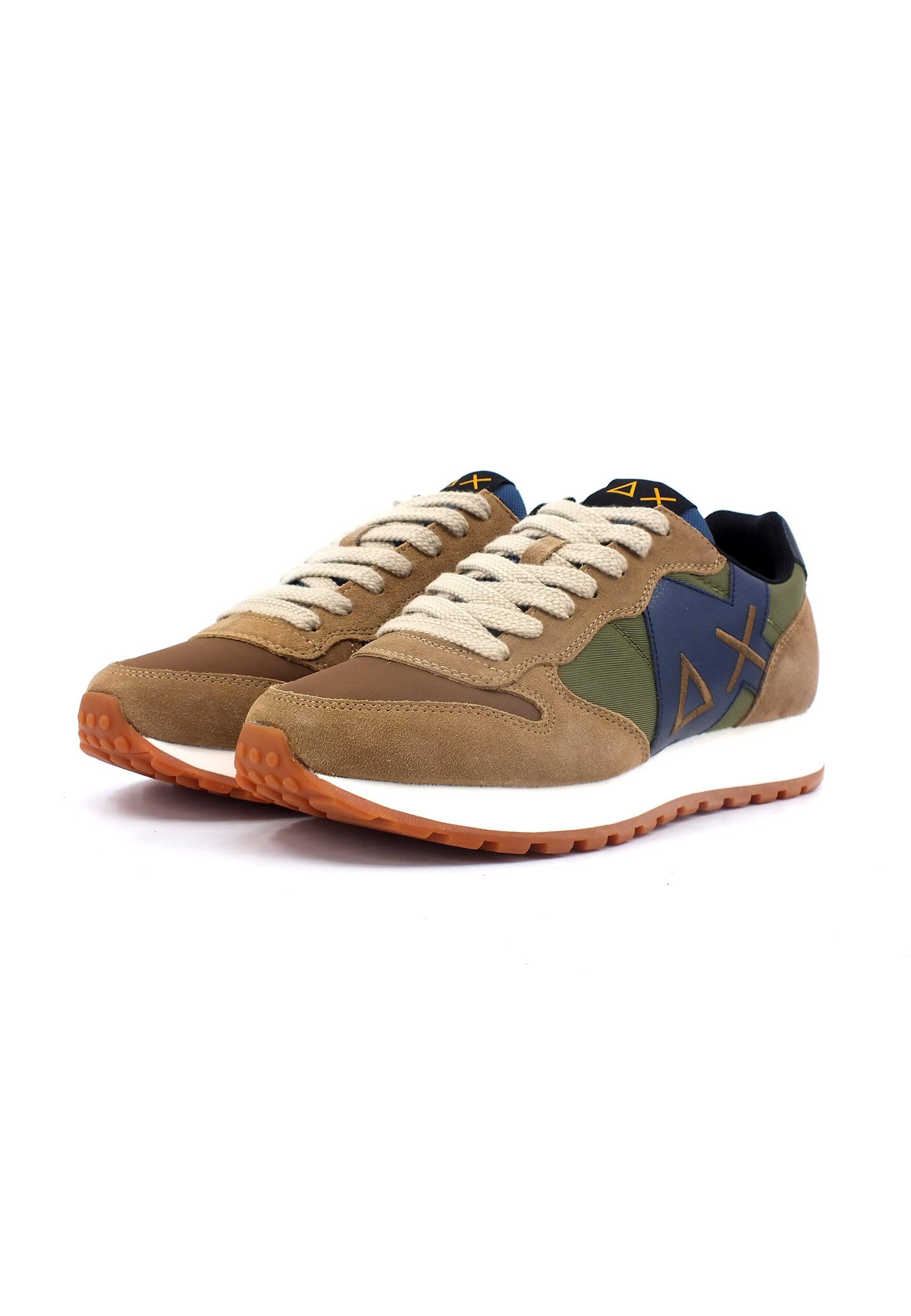 SUN68 Jaki Bicolor Sneaker Uomo Militare Scuro Beige Z43114 - Sandrini Calzature e Abbigliamento