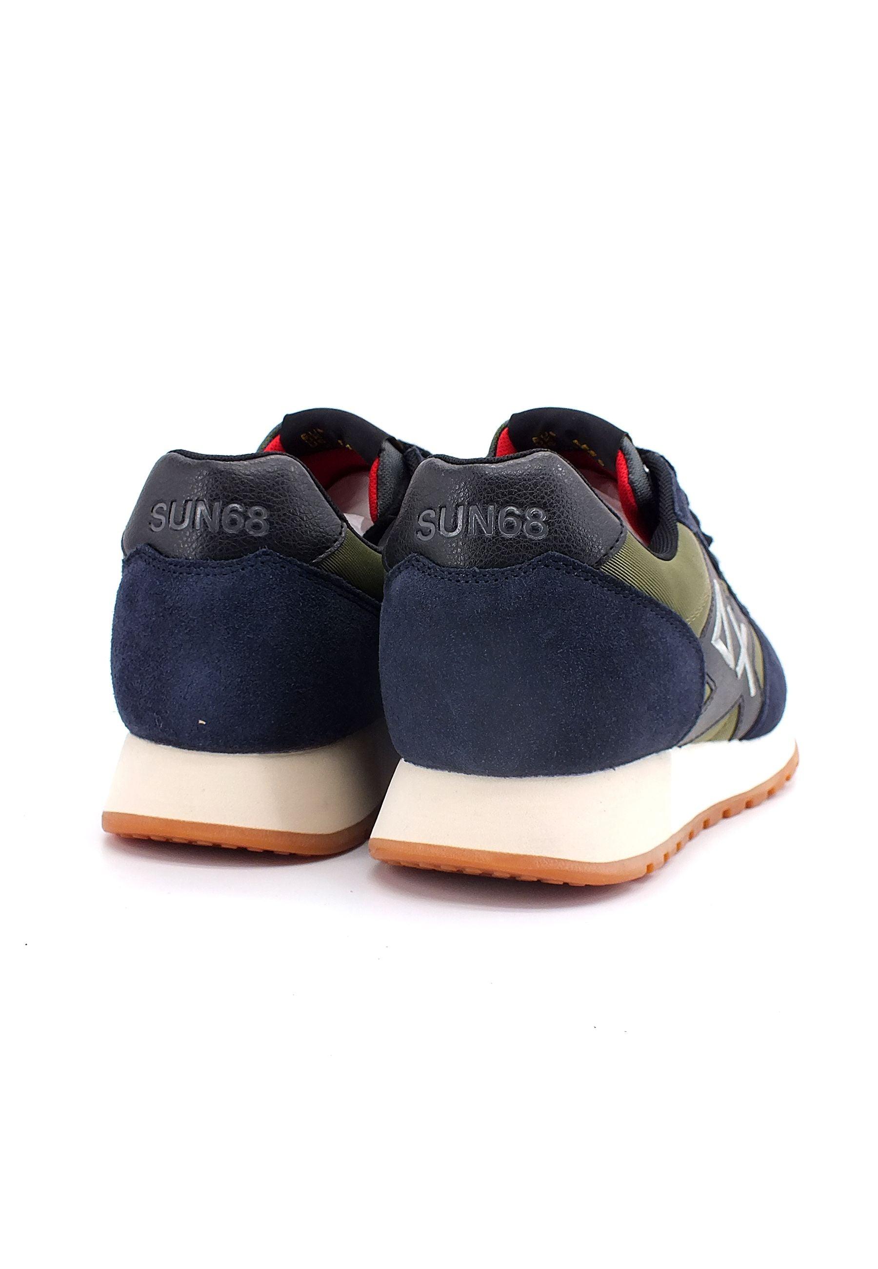 SUN68 Jaki Bicolor Sneaker Uomo Militare Scuro Navy Blue Z42114 - Sandrini Calzature e Abbigliamento