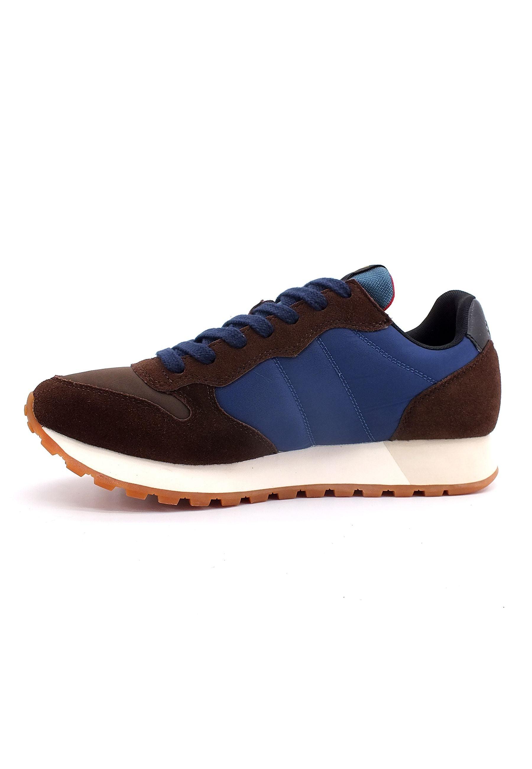 SUN68 Jaki Bicolor Sneaker Uomo Navy Blue Marrone Z42114 - Sandrini Calzature e Abbigliamento