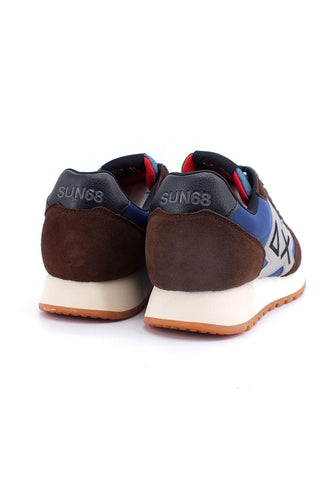 SUN68 Jaki Bicolor Sneaker Uomo Navy Blue Marrone Z42114 - Sandrini Calzature e Abbigliamento