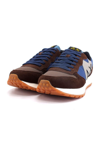 SUN68 Jaki Bicolor Sneaker Uomo Navy Blue Marrone Z42114 - Sandrini Calzature e Abbigliamento