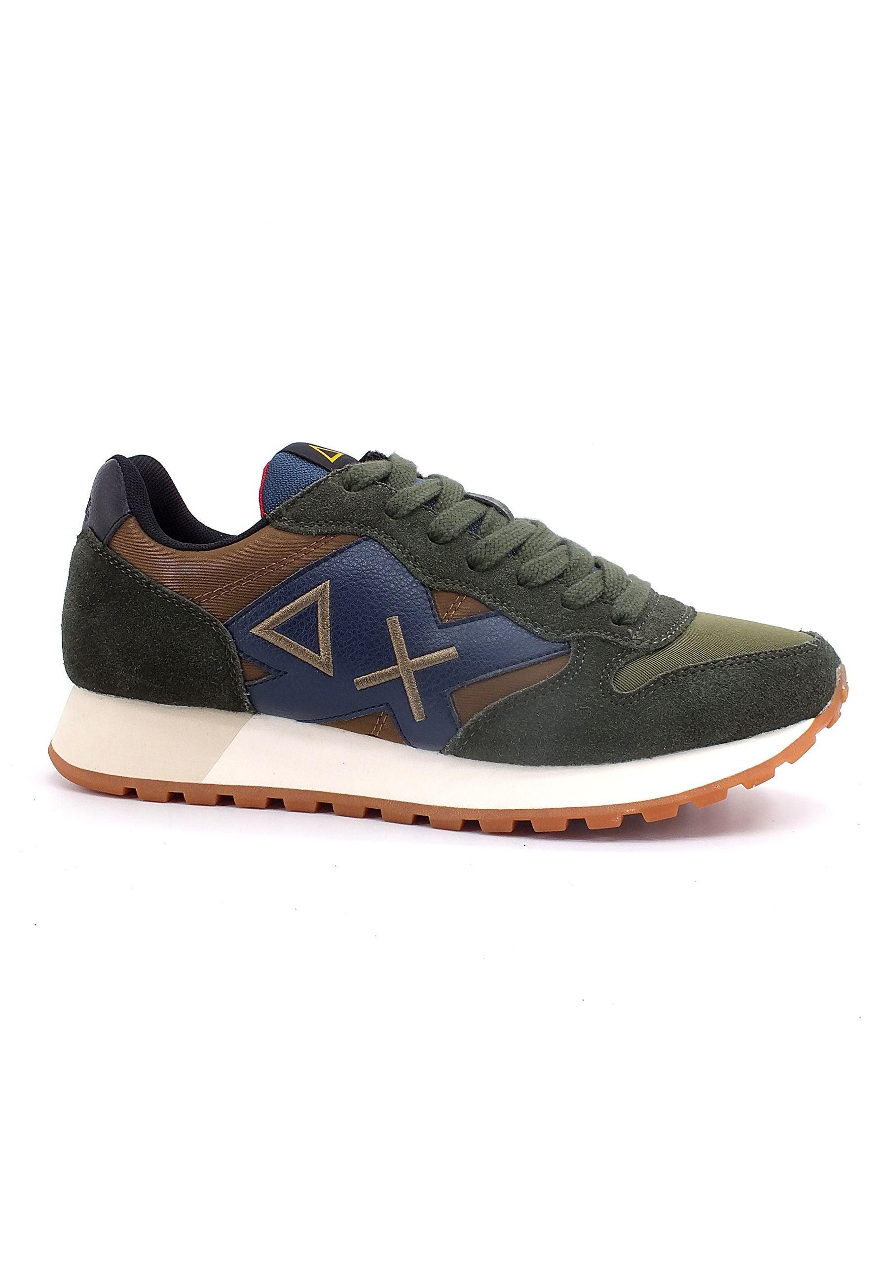 SUN68 Jaki Bicolor Sneaker Volpe Militare Scuro Z42114 - Sandrini Calzature e Abbigliamento