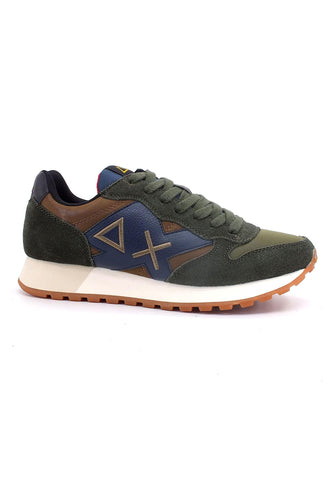 SUN68 Jaki Bicolor Sneaker Volpe Militare Scuro Z42114 - Sandrini Calzature e Abbigliamento