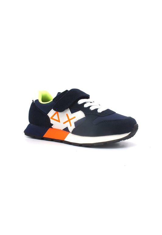 SUN68 Jaki Fluo Sneaker Bambino Navy Blue Z33313K - Sandrini Calzature e Abbigliamento