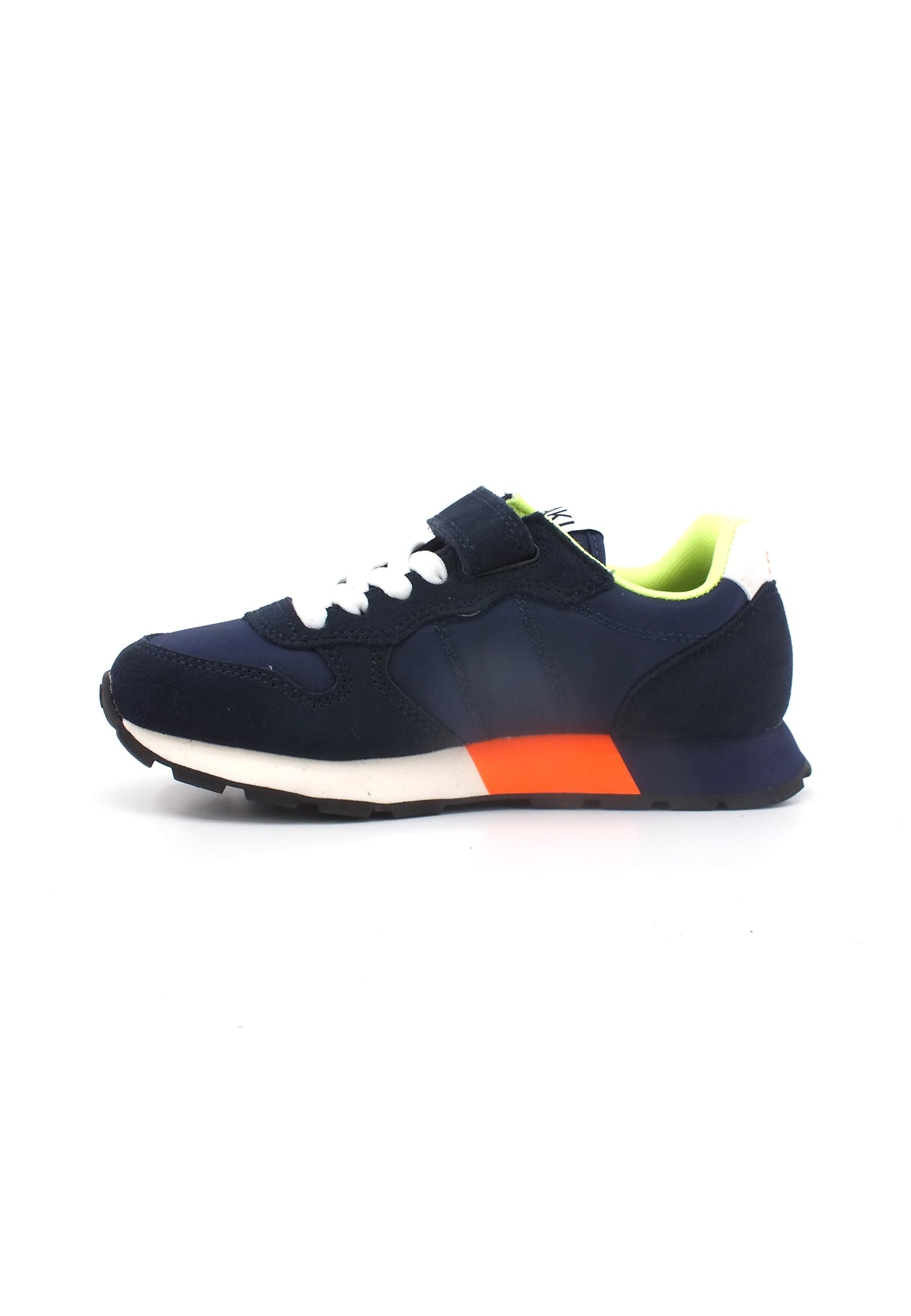 SUN68 Jaki Fluo Sneaker Bambino Navy Blue Z33313K - Sandrini Calzature e Abbigliamento