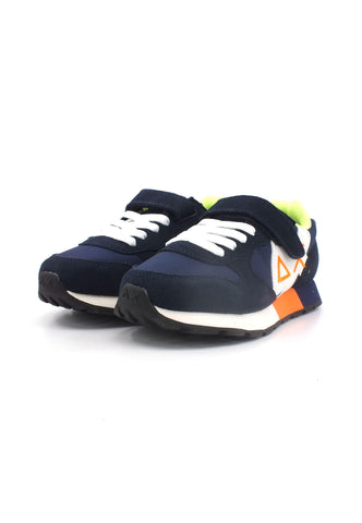 SUN68 Jaki Fluo Sneaker Bambino Navy Blue Z33313K - Sandrini Calzature e Abbigliamento