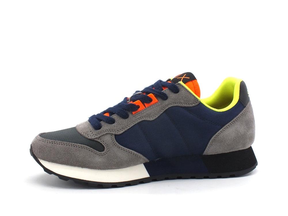 SUN68 Jaki Fluo Sneaker Running Navy Blue Grigio Z41111 - Sandrini Calzature e Abbigliamento