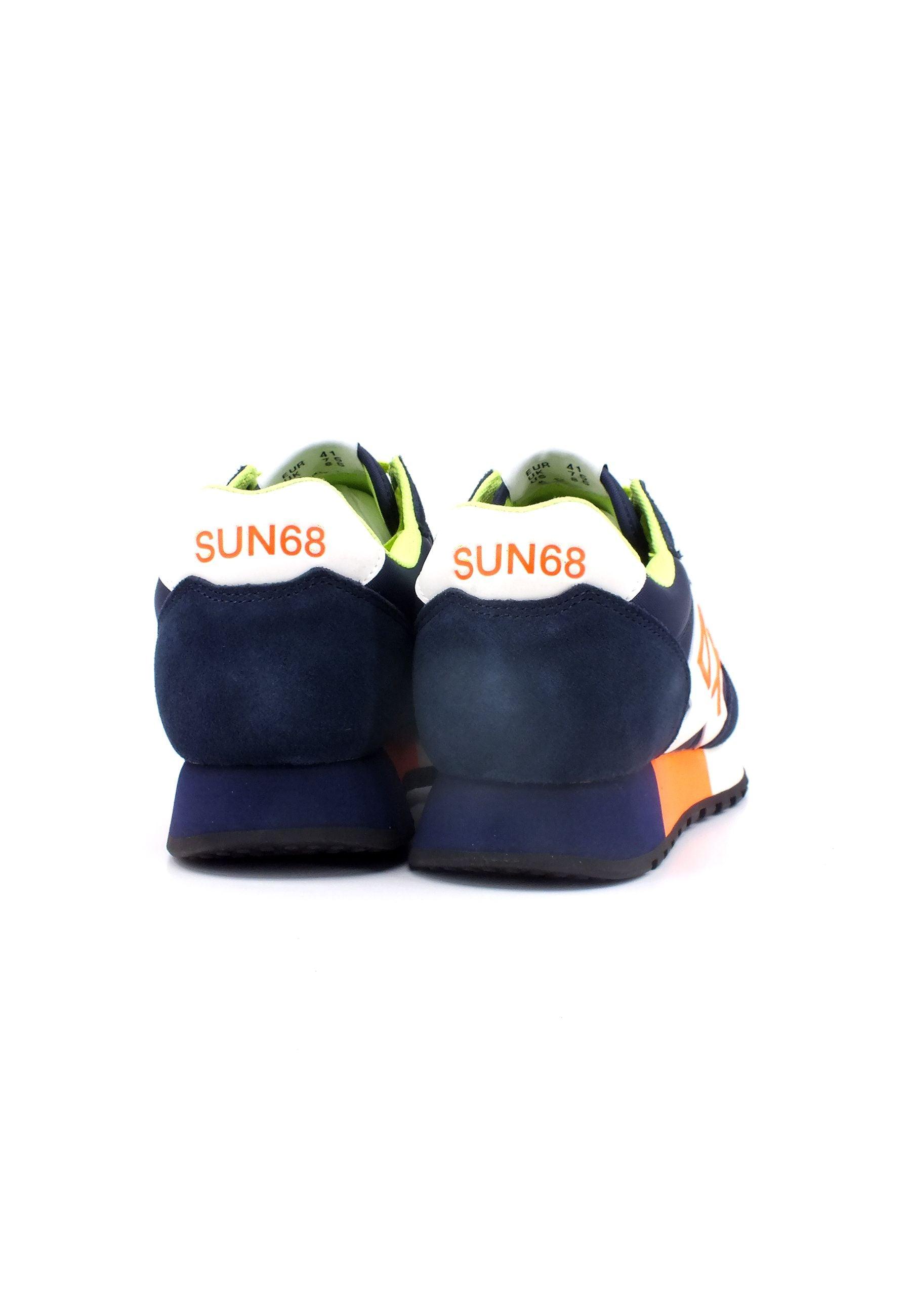 SUN68 Jaki Fluo Sneaker Uomo Navy Blue Z33113 - Sandrini Calzature e Abbigliamento