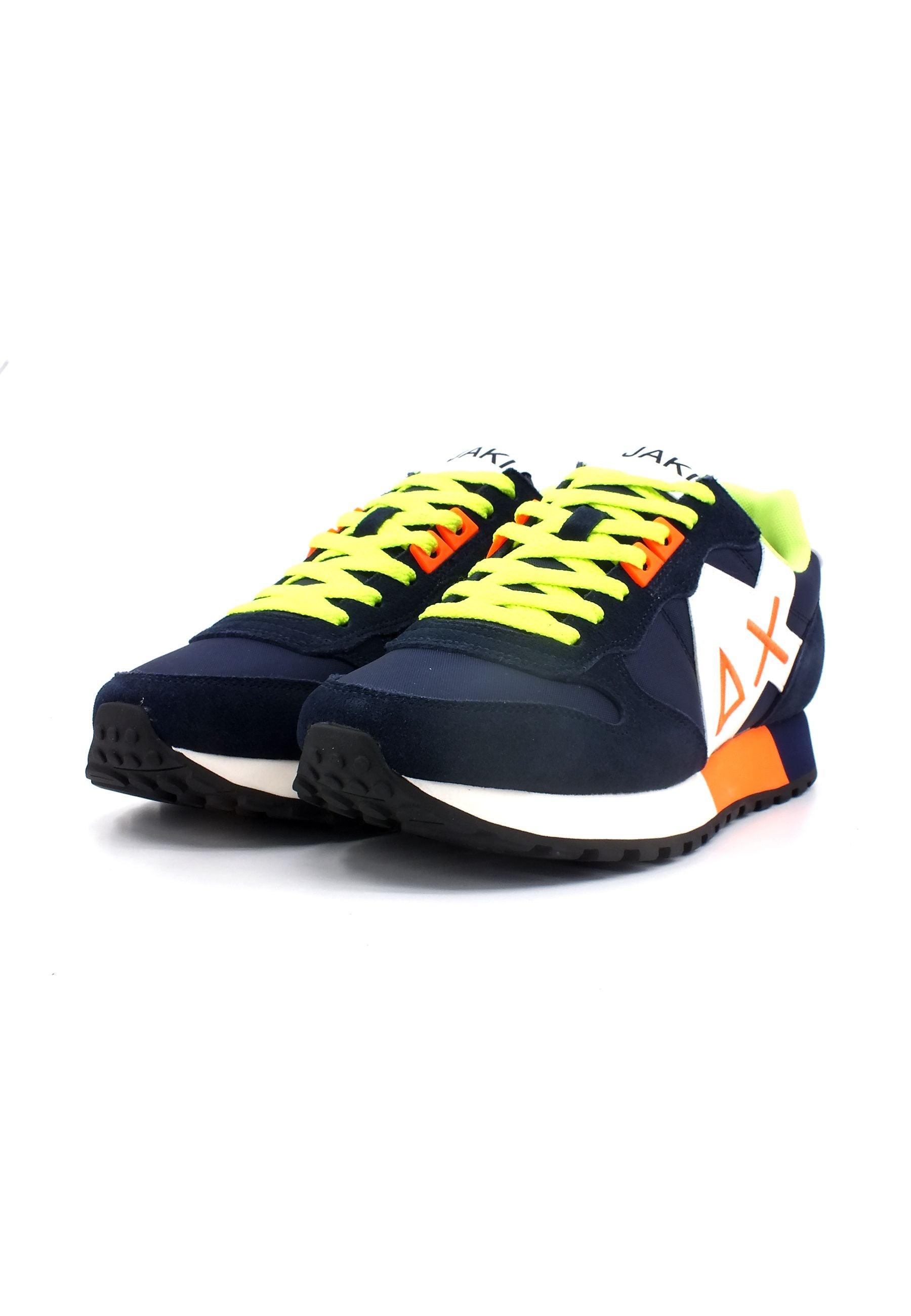 SUN68 Jaki Fluo Sneaker Uomo Navy Blue Z33113 - Sandrini Calzature e Abbigliamento
