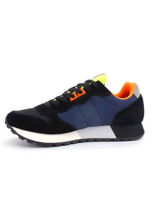 SUN68 Jaki Fluo Sneaker Uomo Nero Navy Blue Z42115 - Sandrini Calzature e Abbigliamento
