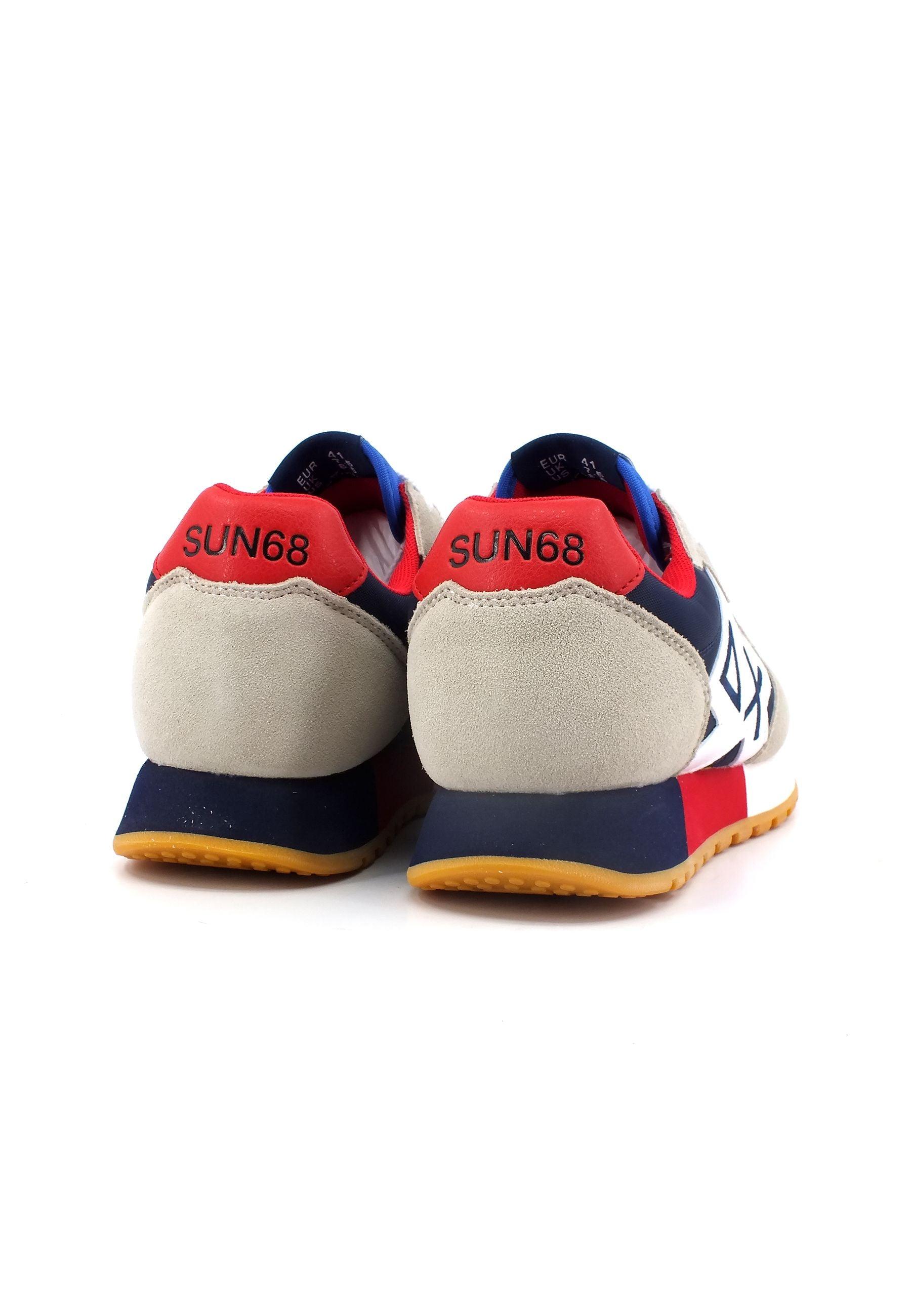 SUN68 Jaki Sneaker Uomo Bianco Navy Blue Z33112 - Sandrini Calzature e Abbigliamento