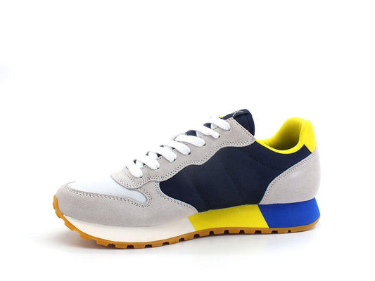 SUN68 Jaki Tricolors Sneaker Running Bianco Navy Blue Z32111 - Sandrini Calzature e Abbigliamento