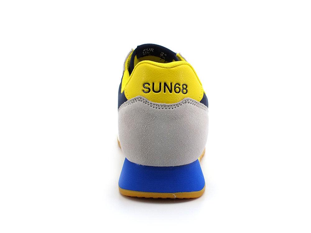 SUN68 Jaki Tricolors Sneaker Running Bianco Navy Blue Z32111 - Sandrini Calzature e Abbigliamento