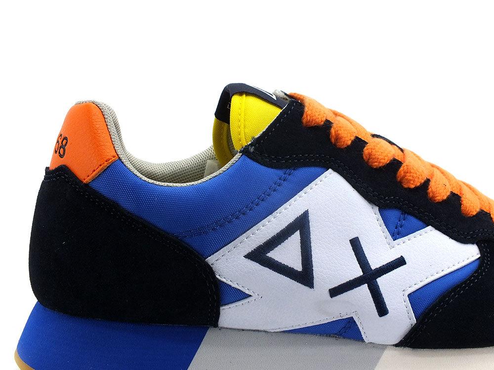 SUN68 Jaki Tricolors Sneaker Running Navy Blue Royal Z32111 - Sandrini Calzature e Abbigliamento