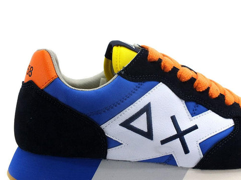 SUN68 Jaki Tricolors Sneaker Running Navy Blue Royal Z32111 - Sandrini Calzature e Abbigliamento