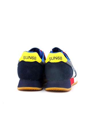 SUN68 Jaki Tricolors Sneaker Uomo Navy Blue Grigio Medio Z33112 - Sandrini Calzature e Abbigliamento