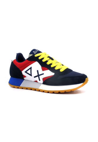 SUN68 Jaki Tricolors Sneaker Uomo Navy Blue Rosso Z33112 - Sandrini Calzature e Abbigliamento