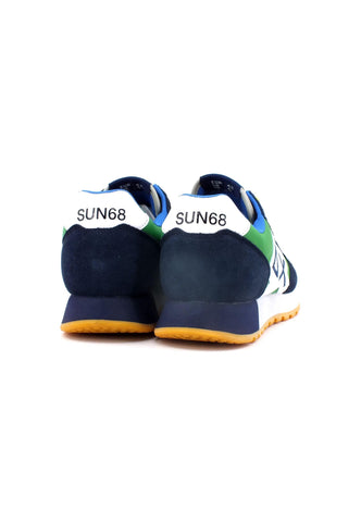 SUN68 Jaki Tricolors Sneaker Uomo Navy Blue Verde Prato Z33112 - Sandrini Calzature e Abbigliamento