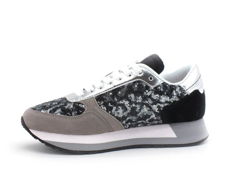 SUN68 Kate Pailettes Sneaker Running Donna Grigio Scuro Nero Z31221 - Sandrini Calzature e Abbigliamento