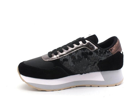 SUN68 Kate Pailettes Sneaker Running Pizzo Nero Z41217 - Sandrini Calzature e Abbigliamento