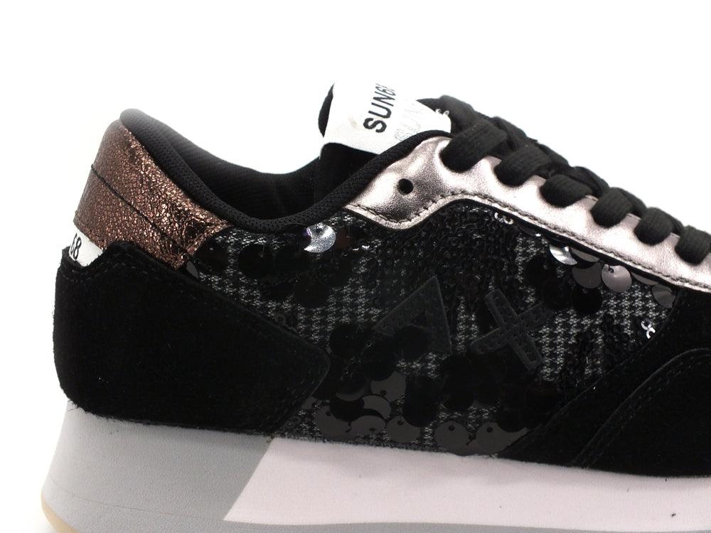 SUN68 Kate Pailettes Sneaker Running Pizzo Nero Z41217 - Sandrini Calzature e Abbigliamento
