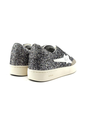 SUN68 Katy Glitter Sneaker Donna Argento Z43222 - Sandrini Calzature e Abbigliamento