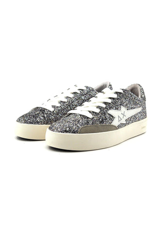 SUN68 Katy Glitter Sneaker Donna Argento Z43222 - Sandrini Calzature e Abbigliamento