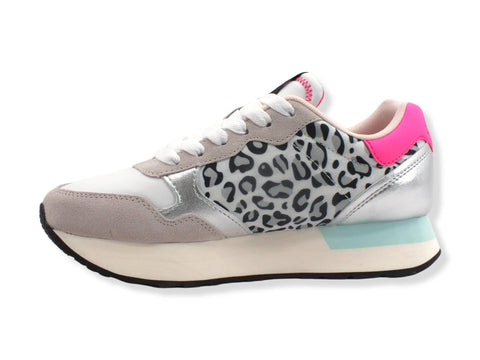 SUN68 Kelly Animal Body Sneaker Leopard Bianco Z32217 - Sandrini Calzature e Abbigliamento