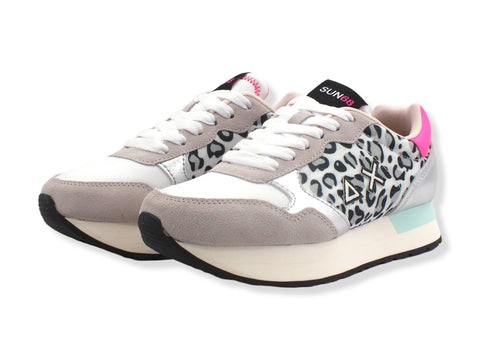 SUN68 Kelly Animal Body Sneaker Leopard Bianco Z32217 - Sandrini Calzature e Abbigliamento