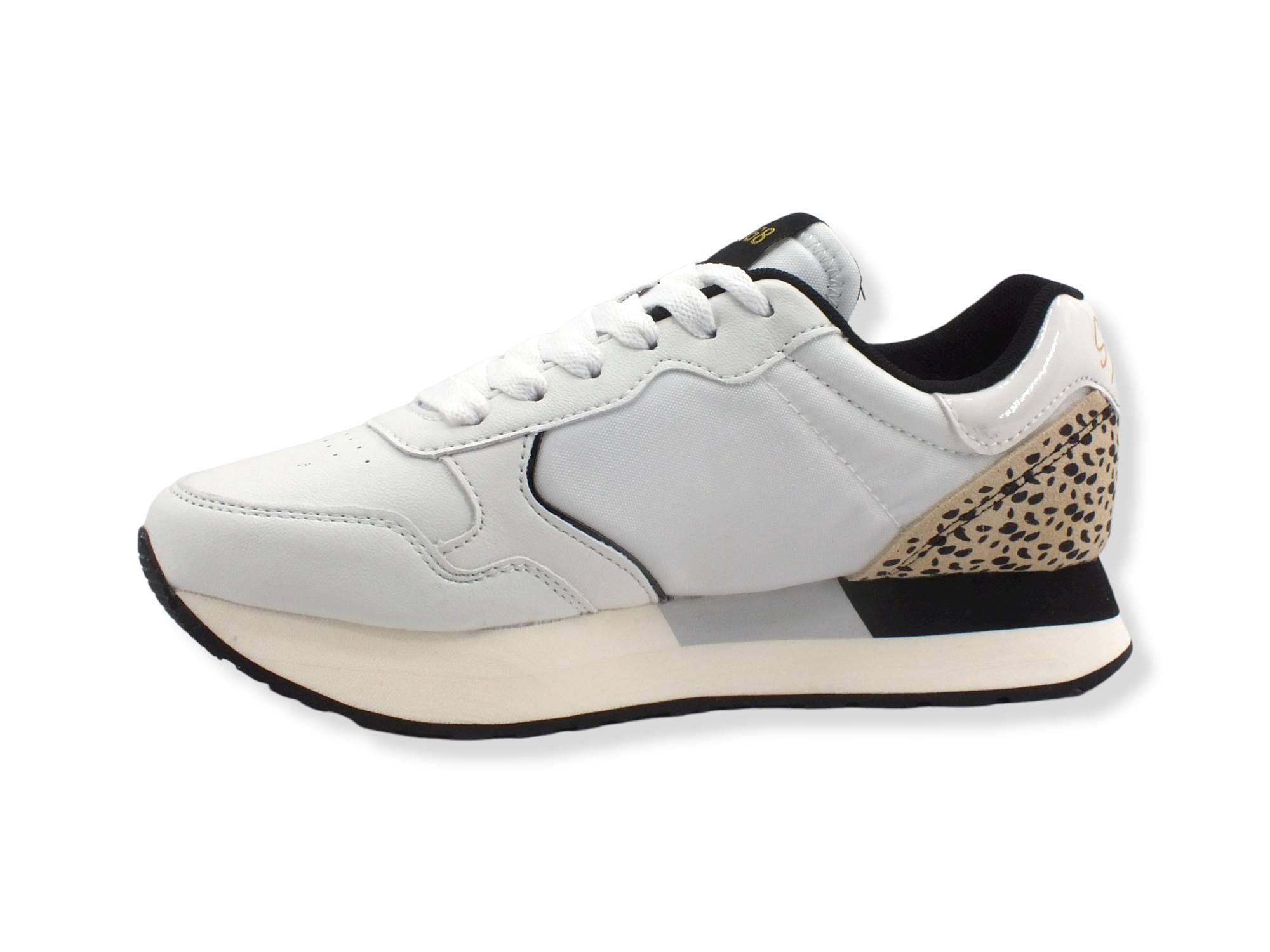 SUN68 Kelly Black And White Sneaker Bianco Z32218 - Sandrini Calzature e Abbigliamento