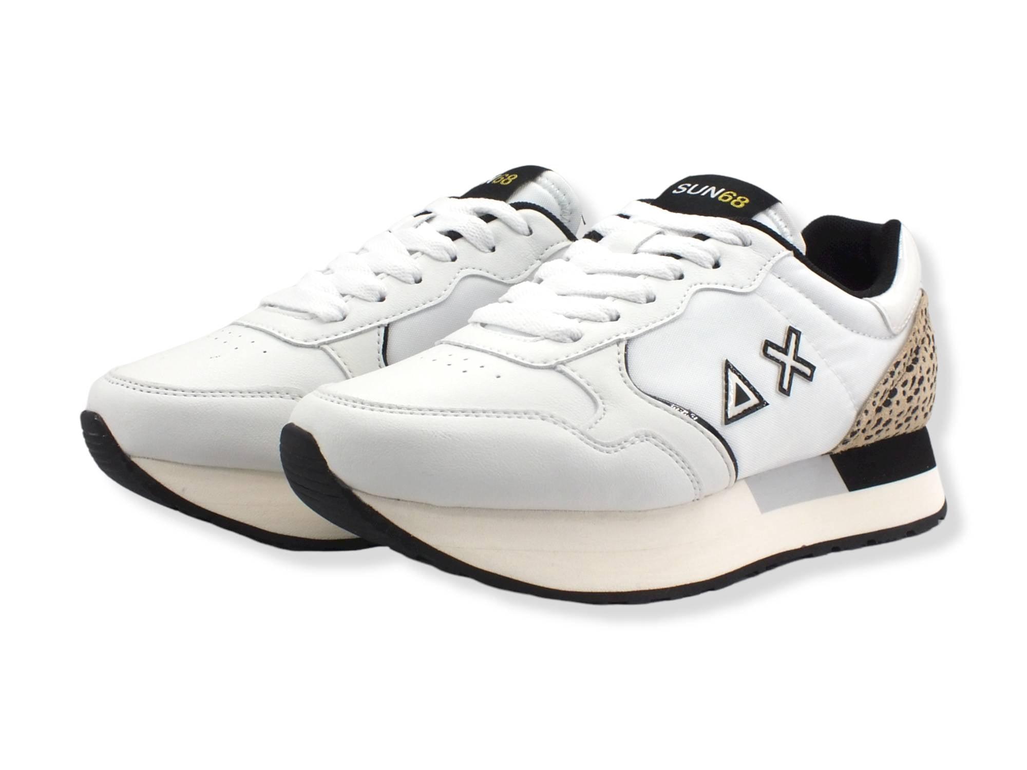 SUN68 Kelly Black And White Sneaker Bianco Z32218 - Sandrini Calzature e Abbigliamento