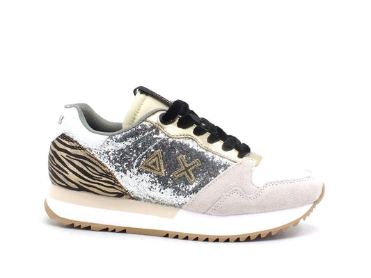 SUN68 Kelly Glitter Body Sneaker Animalier Argento Z41211 - Sandrini Calzature e Abbigliamento