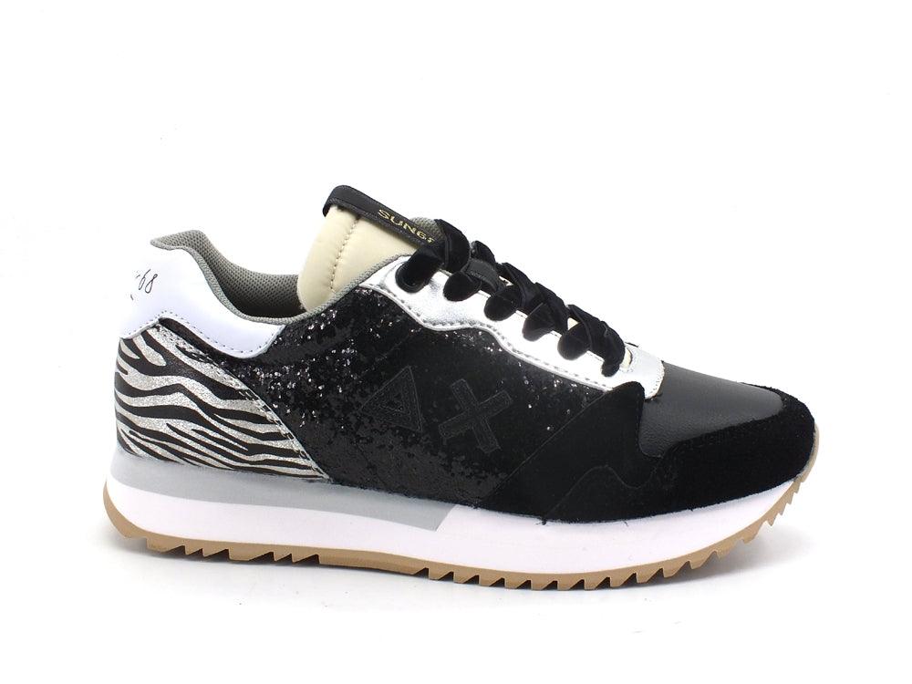 SUN68 Kelly Glitter Body Sneaker Animalier Nero Z41211 - Sandrini Calzature e Abbigliamento