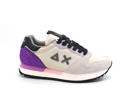 SUN68 Kelly Glitter Top Sneaker Violet Bianco Panna Z41210 - Sandrini Calzature e Abbigliamento