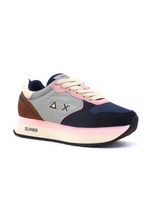 SUN68 Kelly Multicolor Sneaker Donna Grigio Medio Blue Z43219 - Sandrini Calzature e Abbigliamento
