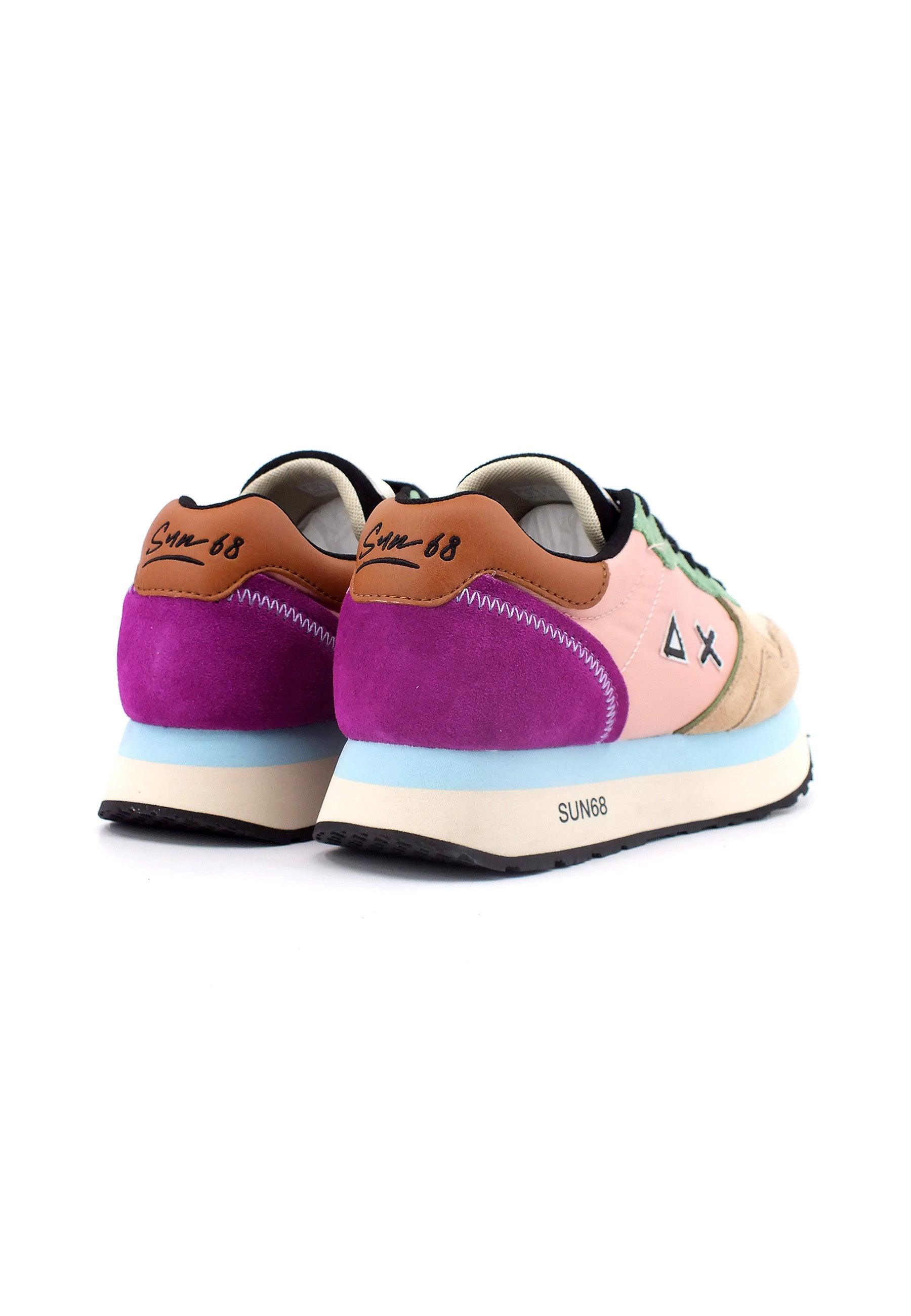 SUN68 Kelly Multicolor Sneaker Donna Rosa Bianco Panna Z43219 - Sandrini Calzature e Abbigliamento