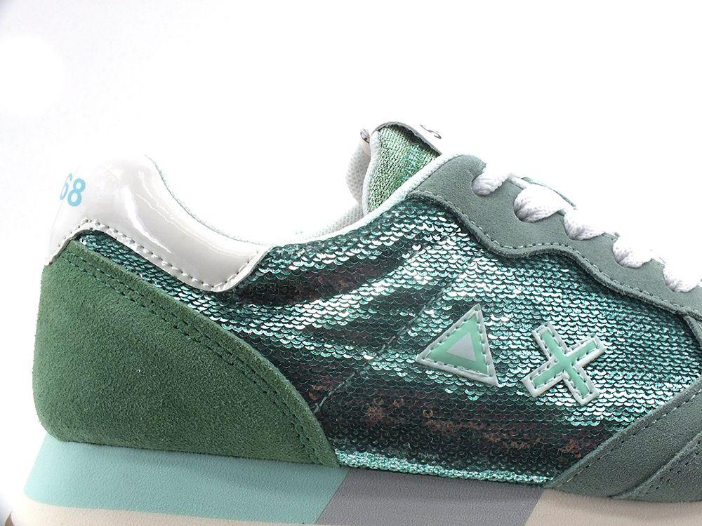 SUN68 Kelly Pailettes Running Sneaker Acqua Azzurro Z32220 - Sandrini Calzature e Abbigliamento