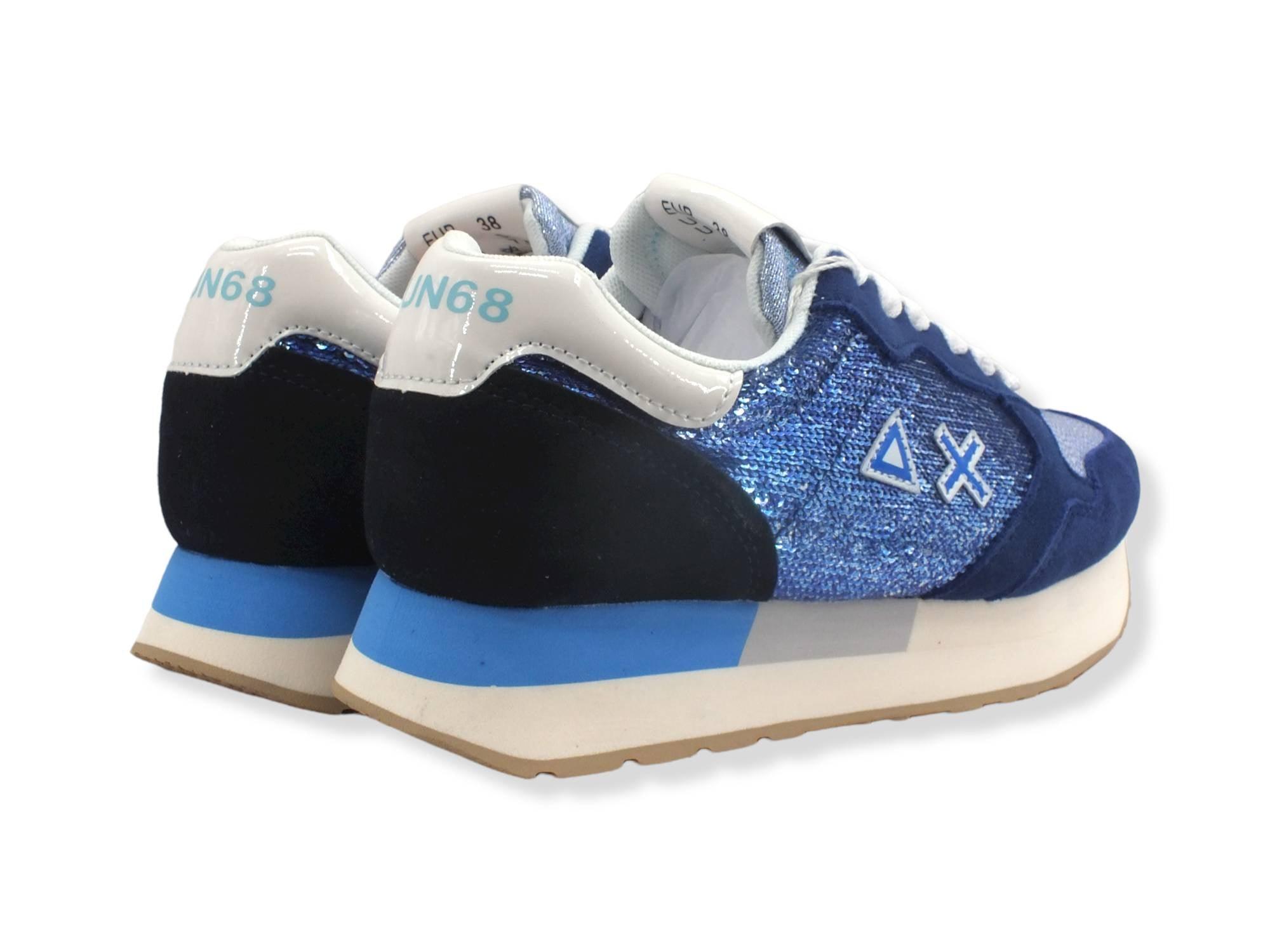 SUN68 Kelly Pailettes Sneaker Blu Royal Z322220 - Sandrini Calzature e Abbigliamento