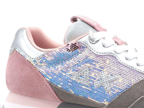 SUN68 Kelly Pailettes Sneaker Donna Running Rosa Z31214 - Sandrini Calzature e Abbigliamento