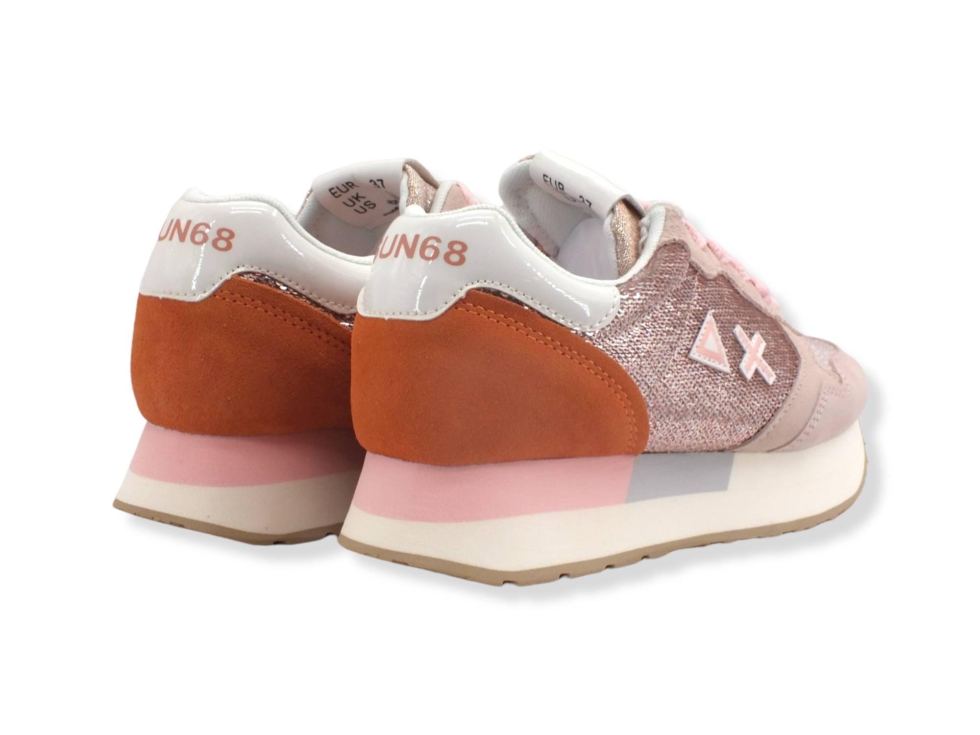 SUN68 Kelly Pailettes Sneaker Rosa Porcellana Z322220 - Sandrini Calzature e Abbigliamento