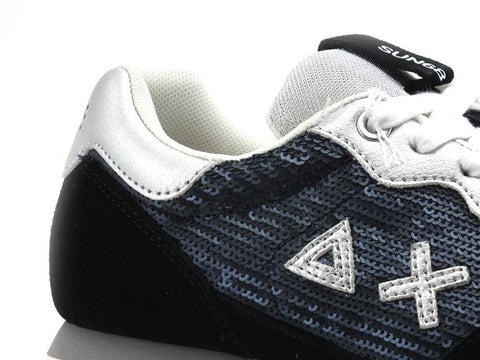 SUN68 Kelly Pailettes Sneaker Running Nero Z31214 - Sandrini Calzature e Abbigliamento