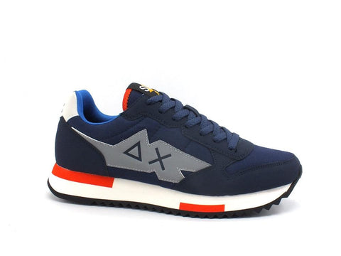 SUN68 Niki Solid Nylon Sneaker Running Navy Blue Z41116 - Sandrini Calzature e Abbigliamento