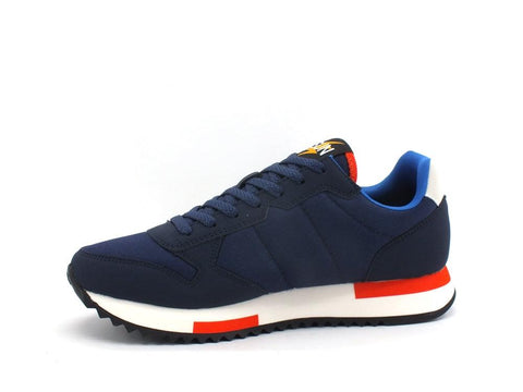 SUN68 Niki Solid Nylon Sneaker Running Navy Blue Z41116 - Sandrini Calzature e Abbigliamento