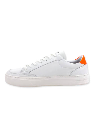 SUN68 Skate Sneaker Uomo Bianco Arancio Fluo Z42125 - Sandrini Calzature e Abbigliamento