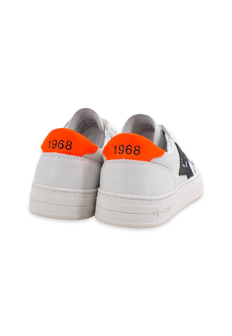 SUN68 Skate Sneaker Uomo Bianco Arancio Fluo Z42125 - Sandrini Calzature e Abbigliamento