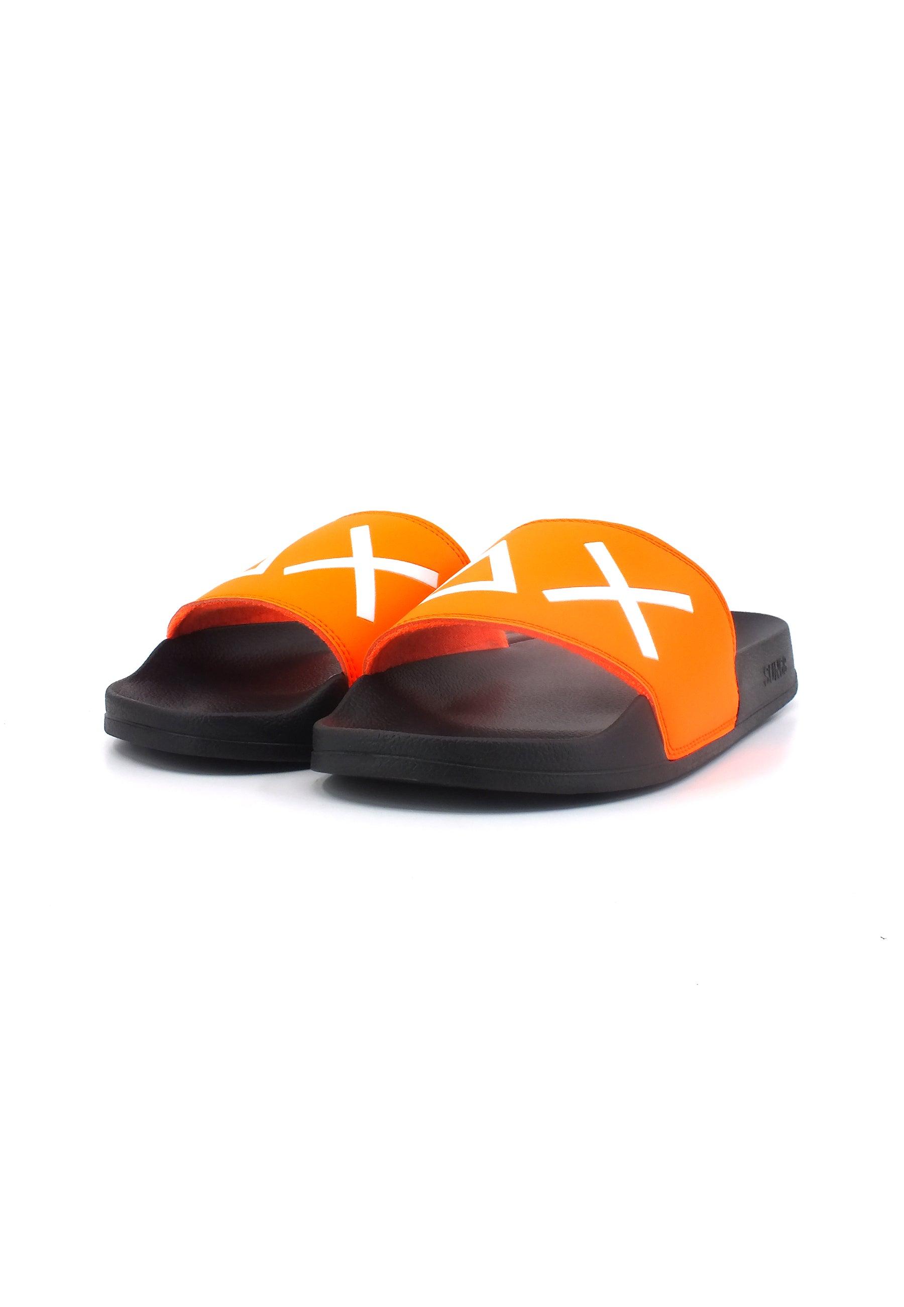 SUN68 Slipper Logo Ciabatta Uomo Arancio Fluo X33151 - Sandrini Calzature e Abbigliamento