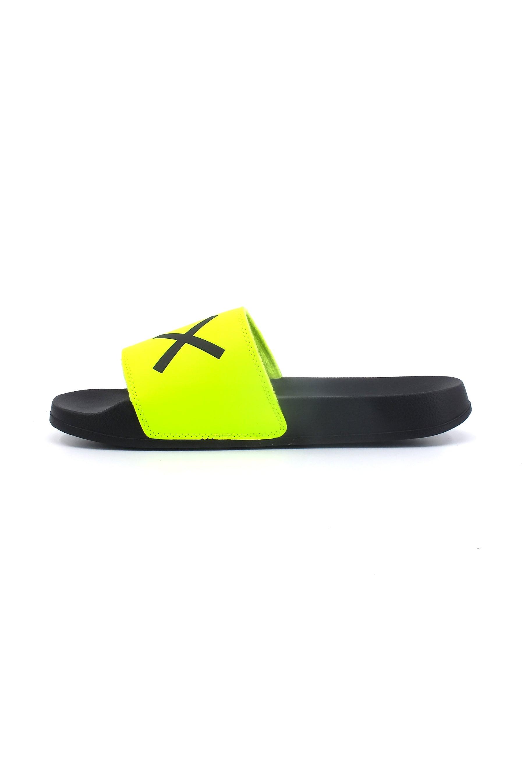 SUN68 Slipper Logo Ciabatta Uomo Giallo Fluo X33151 - Sandrini Calzature e Abbigliamento