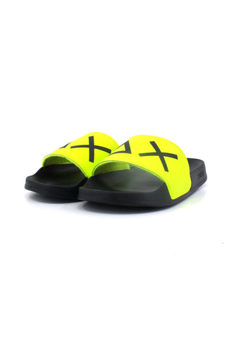 SUN68 Slipper Logo Ciabatta Uomo Giallo Fluo X33151 - Sandrini Calzature e Abbigliamento