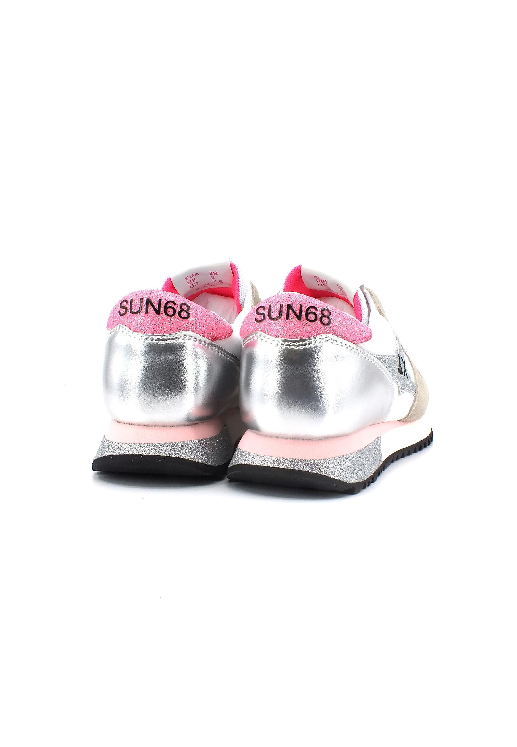 SUN68 Star Glitter Sneaker Donna Bianco Z33211 - Sandrini Calzature e Abbigliamento